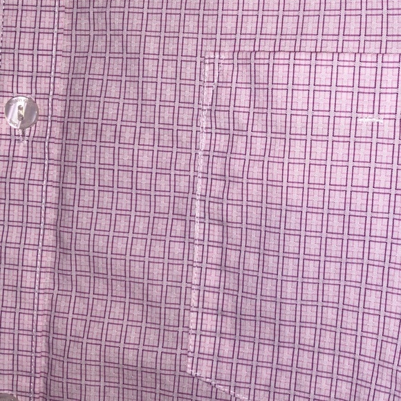 Calvin Klein Pink Windowpane Dress Shirt, XL - Picture 3 of 4